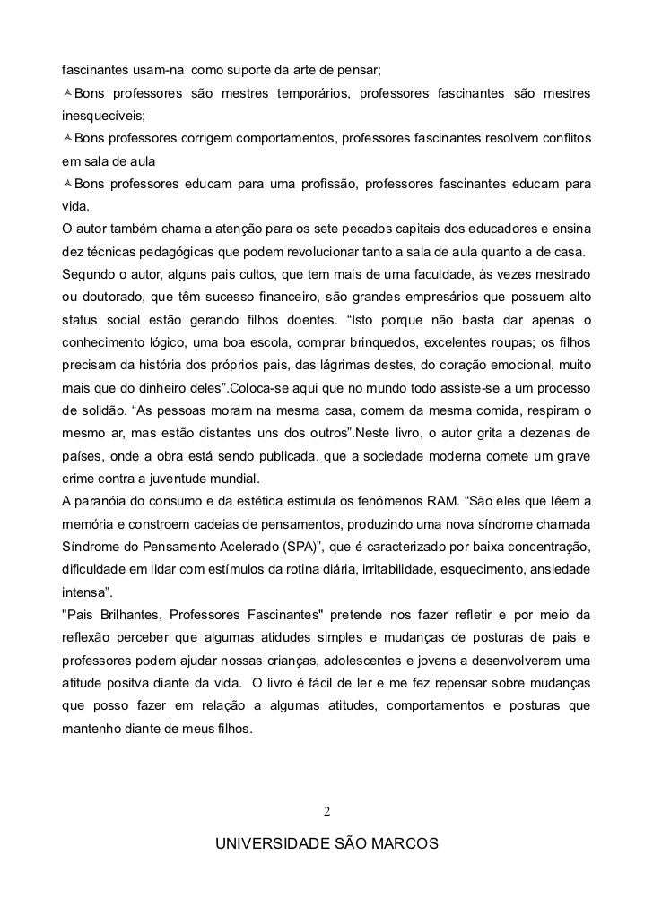 Livro Pais Brilhantes Professores Fascinantes Pdf